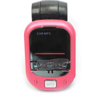 2GB OLED Screen Car MP3 Player FM Wireless Transmitter USB Pink  