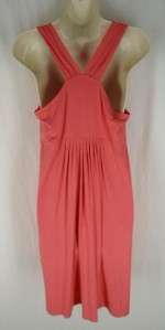 THEORY Pink Rayon Stretch Jersey Tank Dress Size Large L Aline  