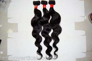    Indian Remy Virgin Natural Silky Straight Body Wave Human Hair 300g