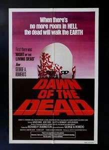 DAWN OF THE DEAD * 1SH ORIG MOVIE POSTER ZOMBIE HORROR  
