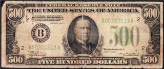 Affordable 1934 $500 Bill *NEW YORK* FRN! FREE SHIPPING!!  