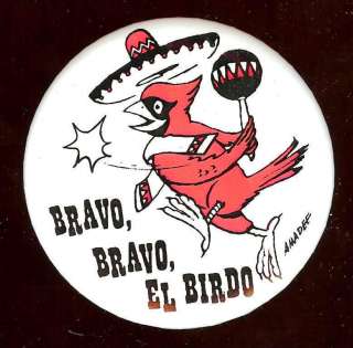 St. Louis CARDINALS Bravo Bravo el BIRDO pin AMADEE  