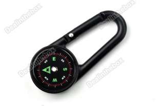 New Mini Outdoor Camping Compass Carabiner Navigation Keychain Metal 