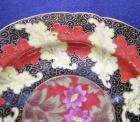 Nervi Austria HP Hand Painted Plate Floral Gold Scrolls  