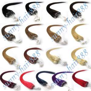 Remy EASY Loops Micro Rings Human Hair ExtensionS 100S  