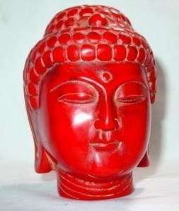Rare Tibet red coral statue   Buddha  