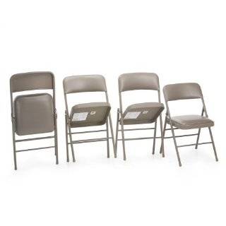   Folding Chairs with Vinyl Padded Seat (Black) By Cosco: Home & Kitchen