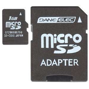  Dane Elec 1GB microSD Memory Card w/Secure Digital Adapter 