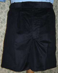 Grey & Navy Corduroy School Uniform Short Trousers BUTTON FLY TUNNEL 