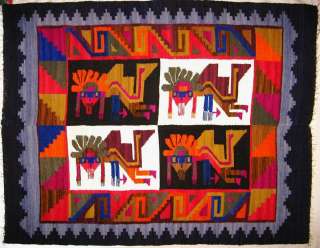 Wall Hanging Rug Tapestry Ethnic Pagan Inca Andes Culture 4 Puma New 