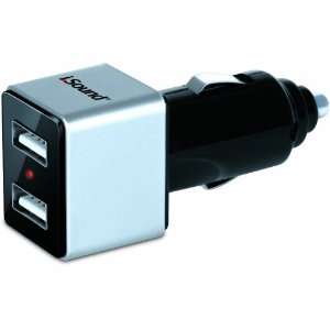  i.Sound Dual USB Car Charger for iPhone, iPod, and most 