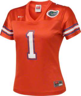 Florida Gators Womens Nike Orange #1 Football Replica Jersey 