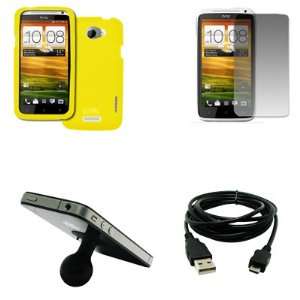HTC One X Silicone Skin Case Cover (Yellow) + Silicone Suction Cup 