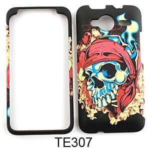  CELL PHONE CASE COVER FOR HTC EVO SHIFT 4G PIRATE SKULL ON 