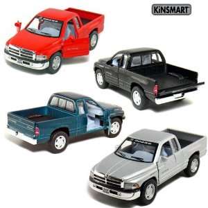 Set of 4 5 Dodge Ram Pickup Truck 144 Scale (Black/Green/Red/Silver 