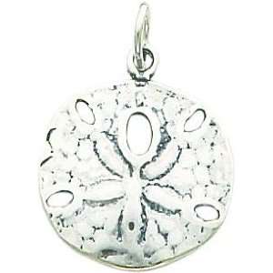  Sterling Silver Antiqued Sand Dollar Pendant Jewelry