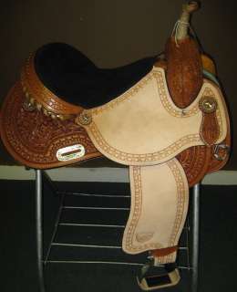 New Tex Tan Barrel Racer Racing Saddle 15 inch Star Racer Butterfly 