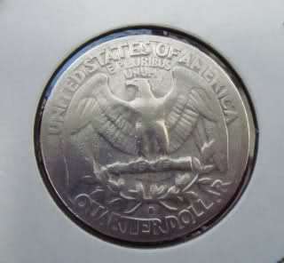 1941 D Washington Quarter US 25 Cent Coin Silver  