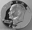 Eisenhower Dollar Silver Clad Proof 1973 S US Coins