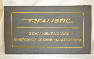 Vintage Realistic 40 channel two way CB radio with box  