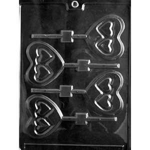  DOUBLE HEART LOLLY Valentine Candy Mold chocolate