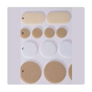 Self Adhesive Strap Attach Hook Tabs Self Adhesive Coins, Color Beige 