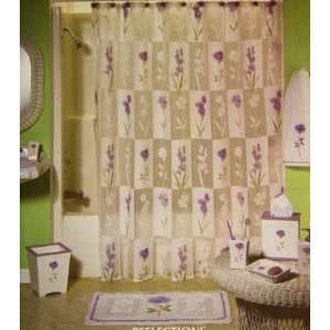 Reflections Floral Semi Sheer Fabric Shower Curtain Saturday Knight 