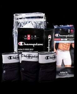 Pack Champion Active Fit Boxer Briefs Black  