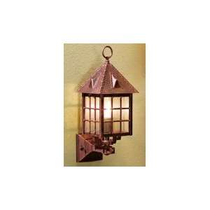   Outdoor Wall Light in Brown with Clear Seeded Acrylic Panels glass