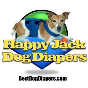 HAPPY JACK DOG DIAPER with ADJUSTABLE STRAP TO PREVENT SLIPPING   Male 