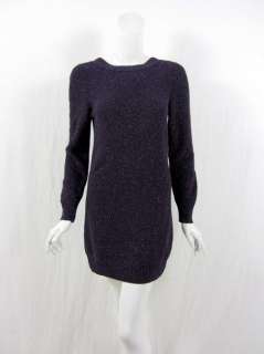 See by Chloe womens purple metallic sweater tunic dress 38 $460 New 