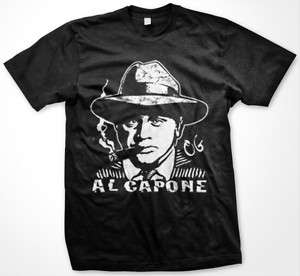 Al Capone Italian Mafia Chicago Gangster Men T shirt  