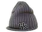 kentucky wildcats uk charcoal billed visor knit beanie hat cap