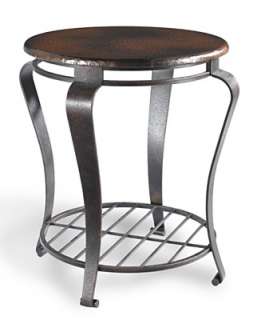 Clark Copper Round End Table   Metal Tables Shop by Type Coffee, Side 