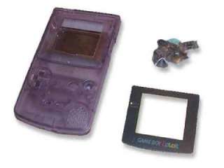 Game Boy Color Clear Purple Replacement Shell Case w Screen & Tools UK 