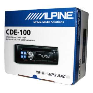 NEW Alpine CDE 100 CD/USB/ Player In Dash Car Radio Stereo Receiver 