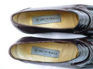 Bruno Magli Mens GRANT Brown Dress Loafers Woven Label Size 11M #14520 