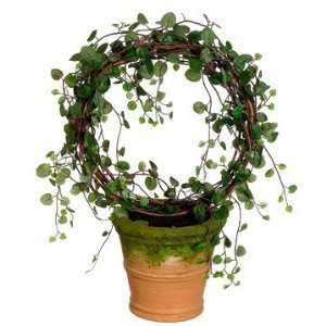 15 Angel Vine Silk Wreath Topiary Plant w/Pot (case of 4)  
