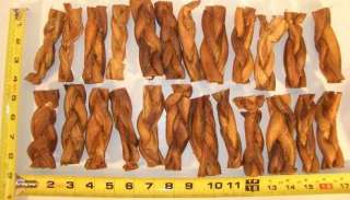 ValueBull 25 ct 4in Thick Braided Natural Bully Sticks  