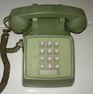 Vintage Antique, Push Button Green Phone, Telephone, Please See 