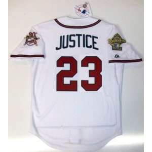   Justice Atlanta Braves 1995 World Series Jersey Medium   New Arrivals