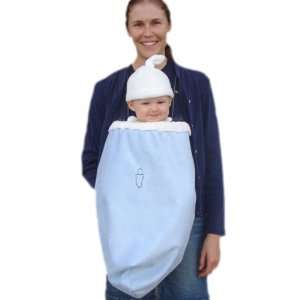   Kover, Baby Carrier Cover With Hat, Faux Suede Sherpa Light Blue: Baby