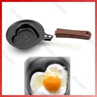 BBQ Outdoor Heart Shape Egg Pancake Mini Non Stick Pot Fry Frying 