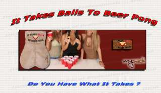   Holder  It takes Balls to BEER PONG  NEW MySack 094922196903  
