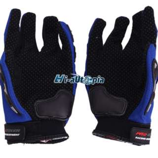 Motorcycle Bike Bicycle Riding Protective Gloves Blue L  