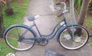 Vintage Schwinn Hollywood Ladies Girls Blue Bicycle  