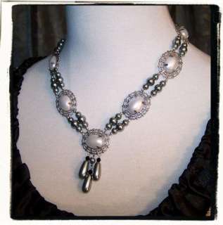 Renaissance dress jewelry Black BeautyTudor Necklace  