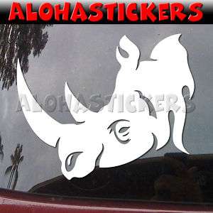 WHITE RHINO HEAD Vinyl Decal Rhinoceros Sticker B477  