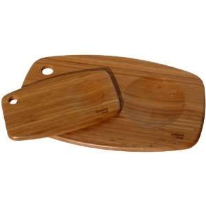   Natural Home Decor Bamboo Cutting Boards, Set of 2