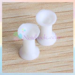 Pair DOUBLE FLARE Silicone Ear Tunnel Plug Stretcher 00G 6G Gauge 